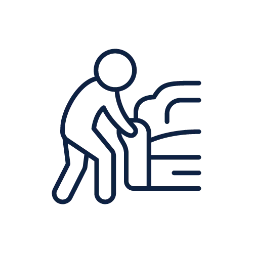 a person with a black background